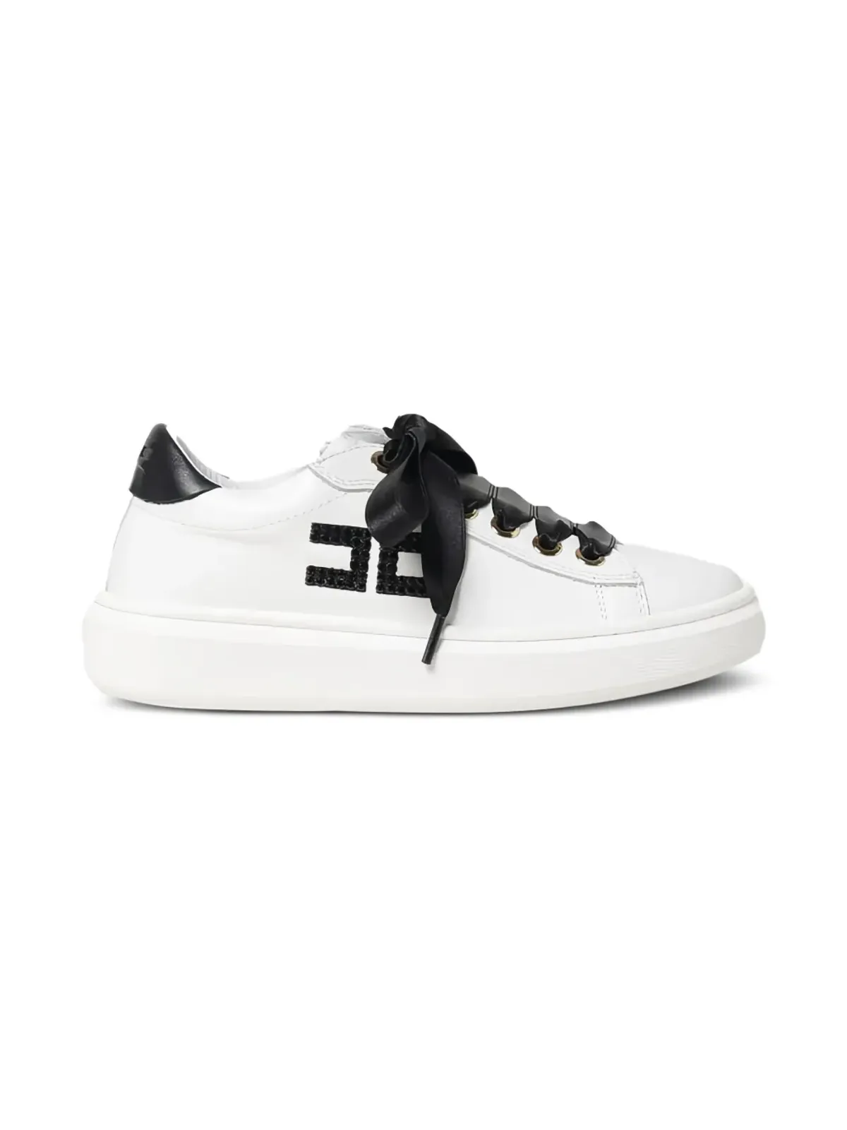 Elisabetta Franchi Kids レザー レースアップ スニーカー - 画像2
