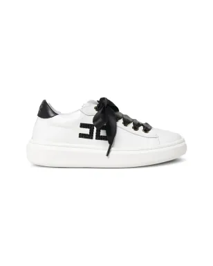 Elisabetta Franchi Kids レザー レースアップ スニーカー - サムネイル2