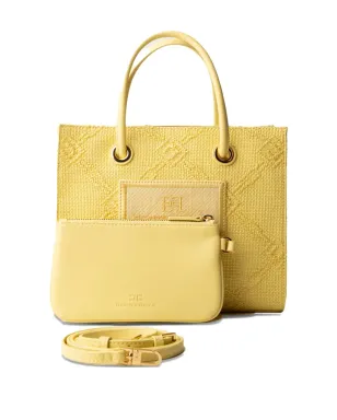 Elisabetta Franchi 小さめの織りジャカード トートバッグ - イエロー - サムネイル2