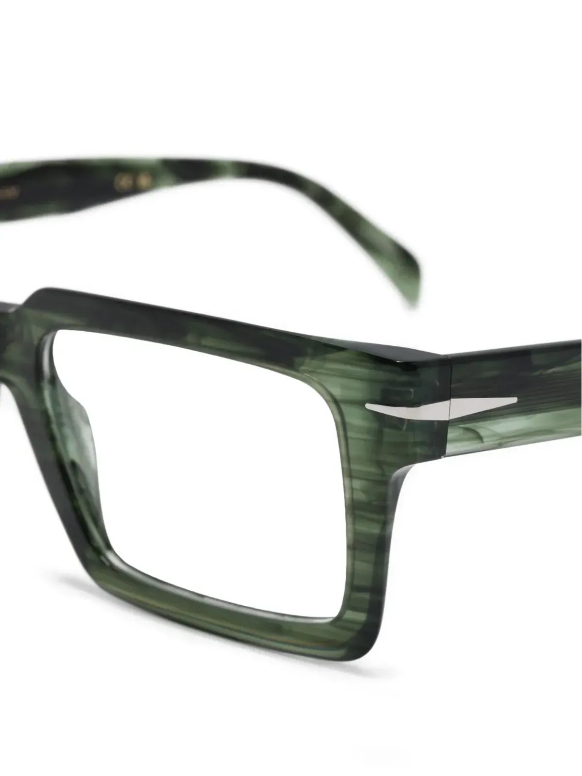 Eyewear by David Beckham 長方形メガネ - グリーン - 画像3