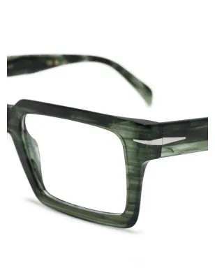 Eyewear by David Beckham 長方形メガネ - グリーン - サムネイル3
