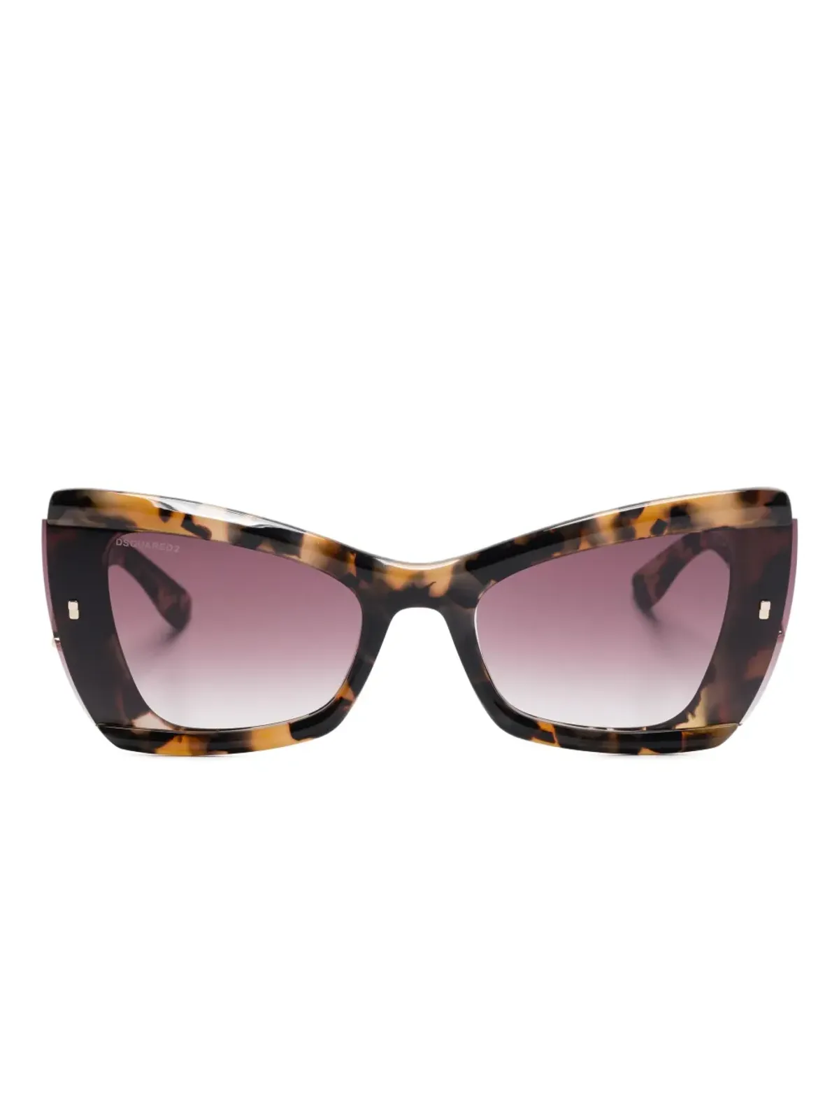 DSQUARED2 EYEWEAR べっ甲柄キャットアイサングラス - 画像1
