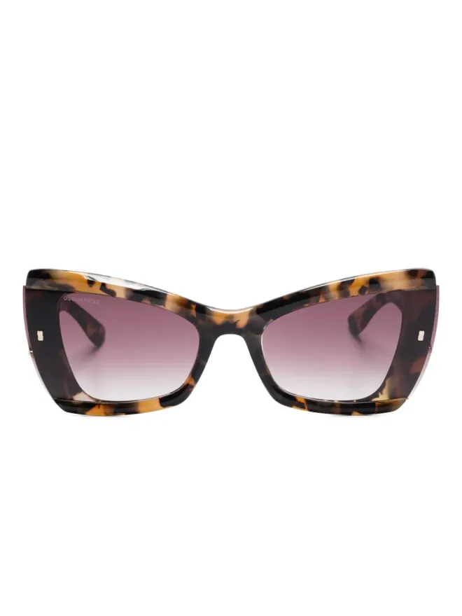 DSQUARED2 EYEWEAR DSQUARED2 EYEWEAR べっ甲柄キャットアイサングラスの商品画像