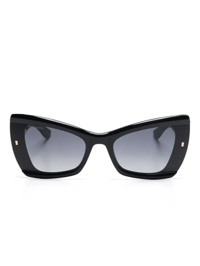 DSQUARED2 EYEWEAR DSQUARED2 EYEWEAR キャットアイ ロゴプレート サングラスの商品画像