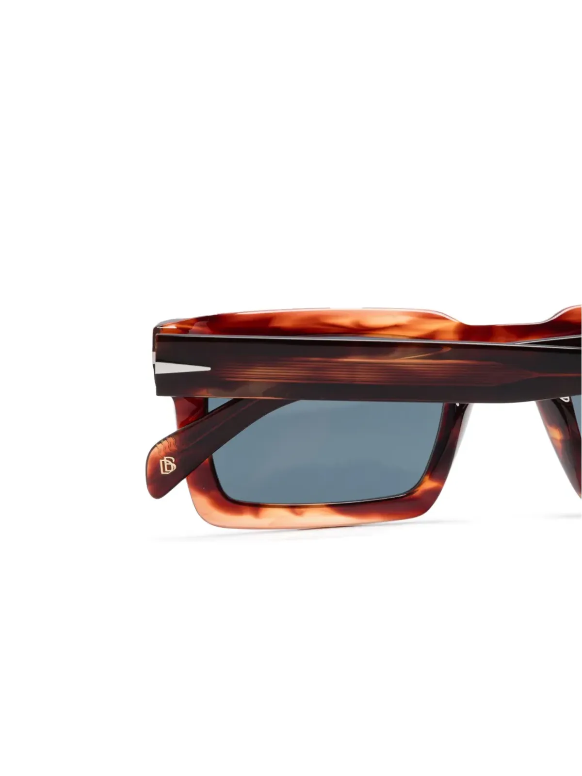 Eyewear by David Beckham ホーンエフェクト長方形サングラス - 画像3