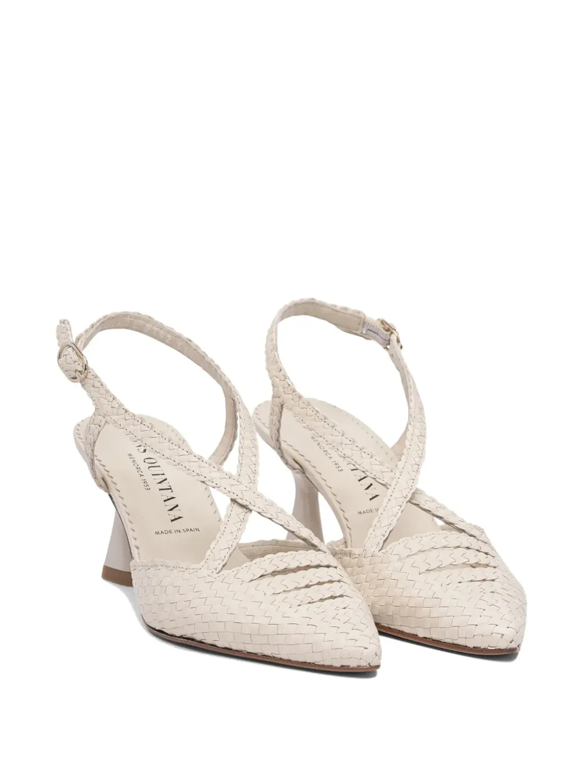 Toni Pons Moritz 編み込みレザー アンクルストラップパンプス - Neutrals - 画像2
