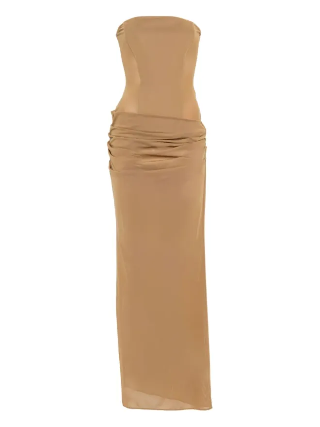 Alex Perry Alex Perry ストラップレス ドレープ マキシドレスの商品画像