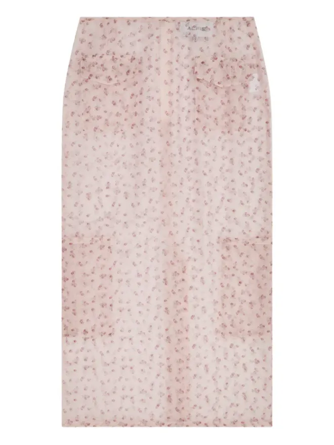 ALFIE ALFIE Valletta rose-print midi skirtの商品画像
