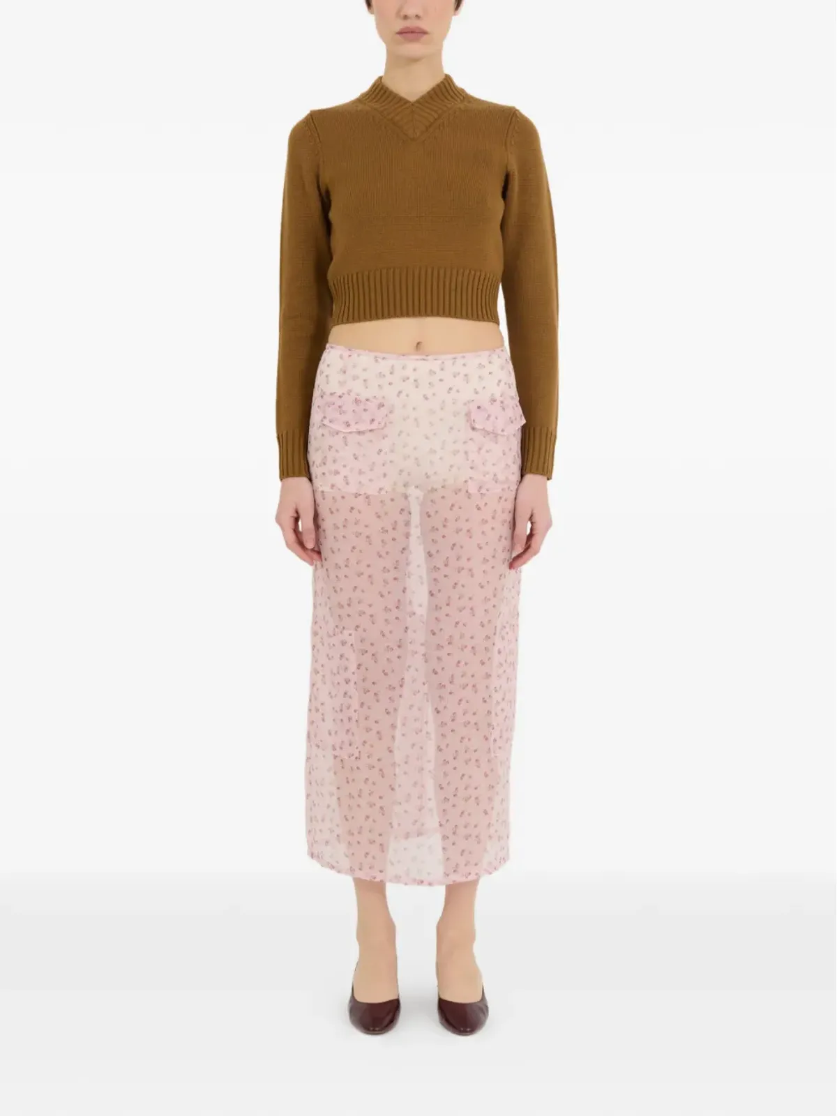 ALFIE Valletta rose-print midi skirt - 画像2