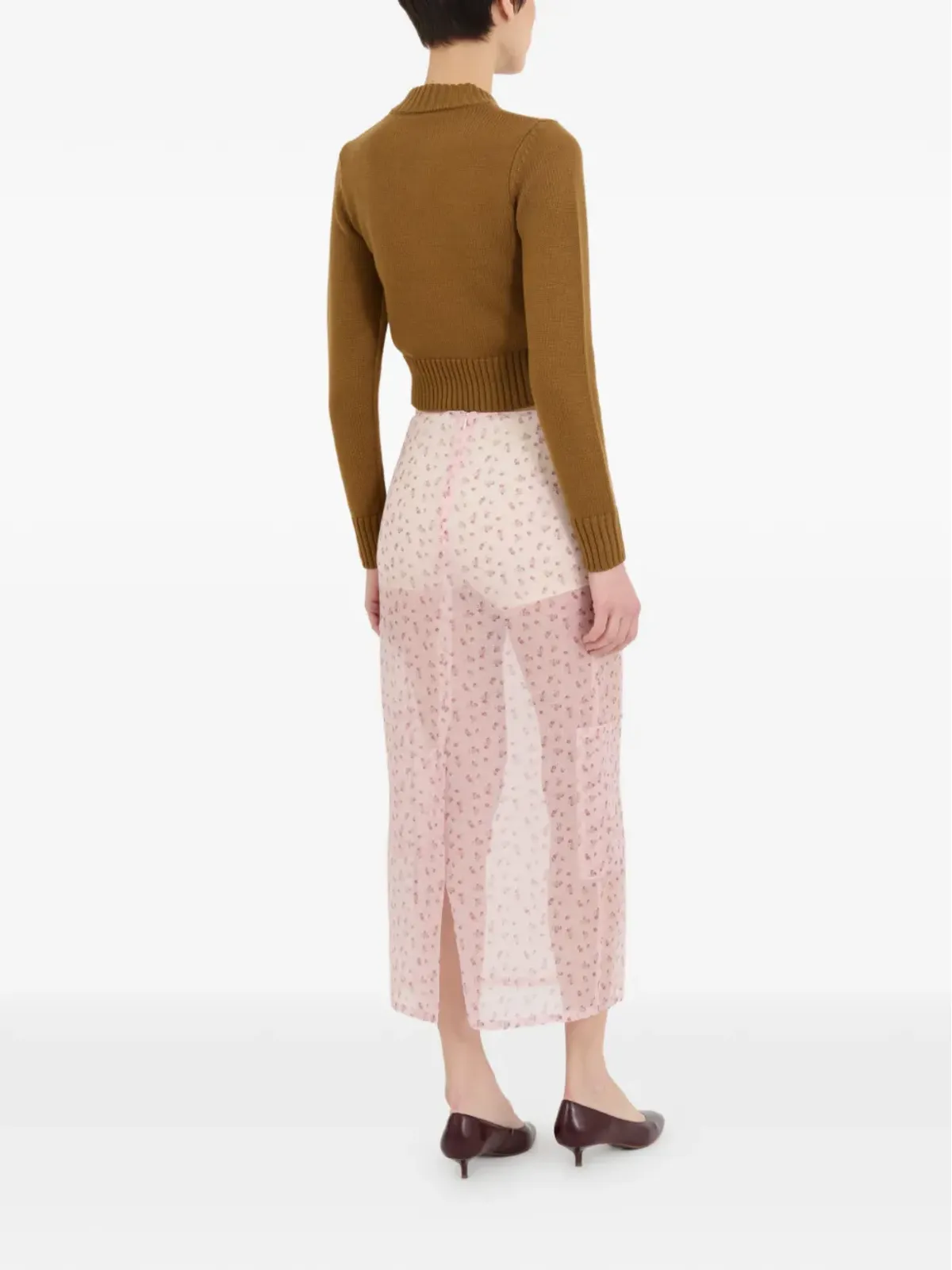 ALFIE Valletta rose-print midi skirt - 画像4
