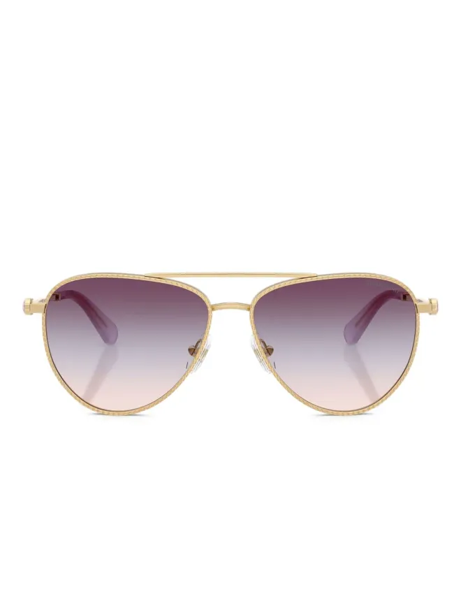 Swarovski Eyewear Swarovski Eyewear パイロットフレームサングラス - ゴールドの商品画像