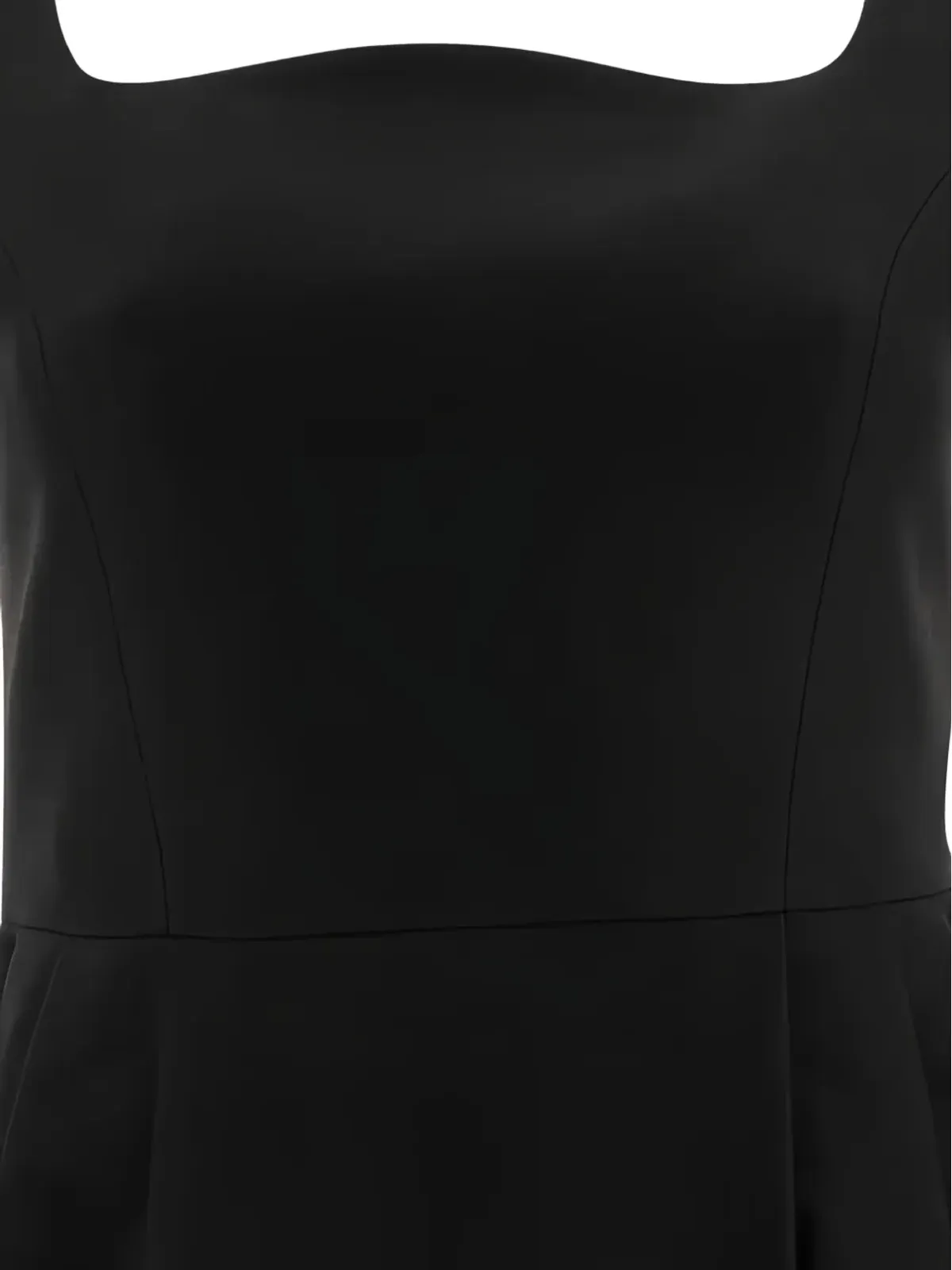 SANDBEIGE スクエアネック ミディドレス ブラック - 画像3