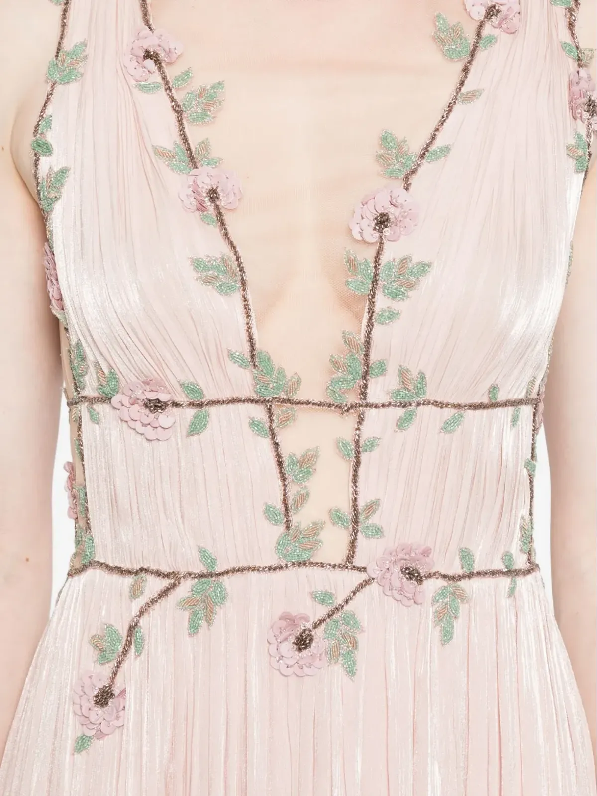 Costarellos 花柄プリーツマキシドレス - 画像5