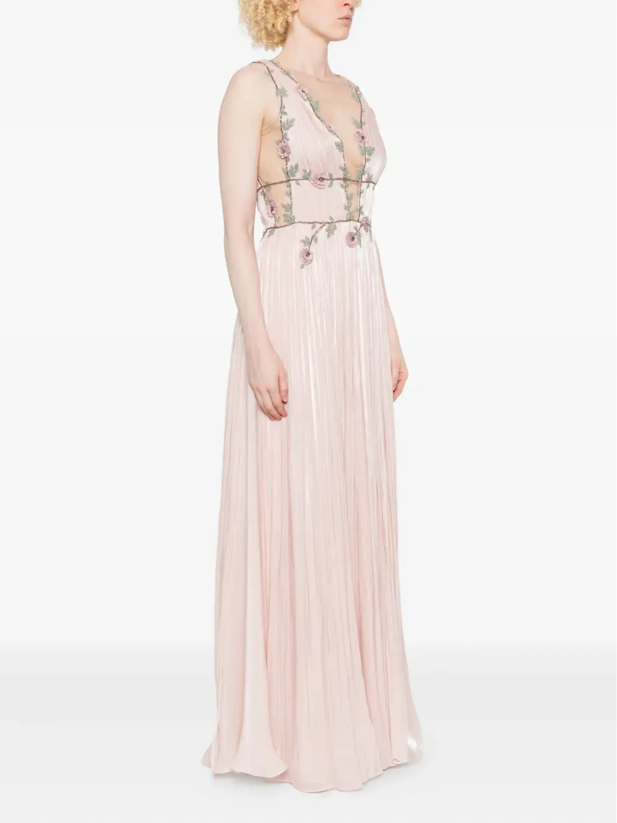 Costarellos 花柄プリーツマキシドレス - 画像3