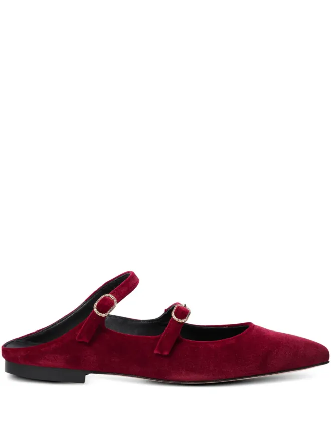 amato daniele amato daniele ベルベットバックル装飾ローファーの商品画像
