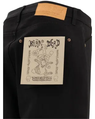 Brain Dead ロゴパッチ付きコットンジーンズ - サムネイル4