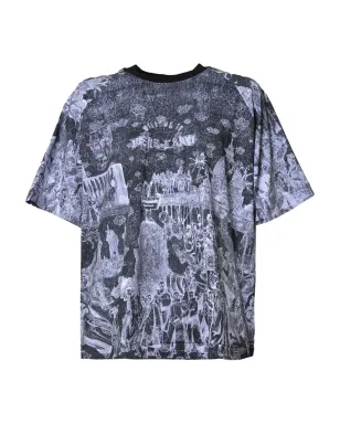 PDF グラフィックプリントTシャツ - ブラック - サムネイル1