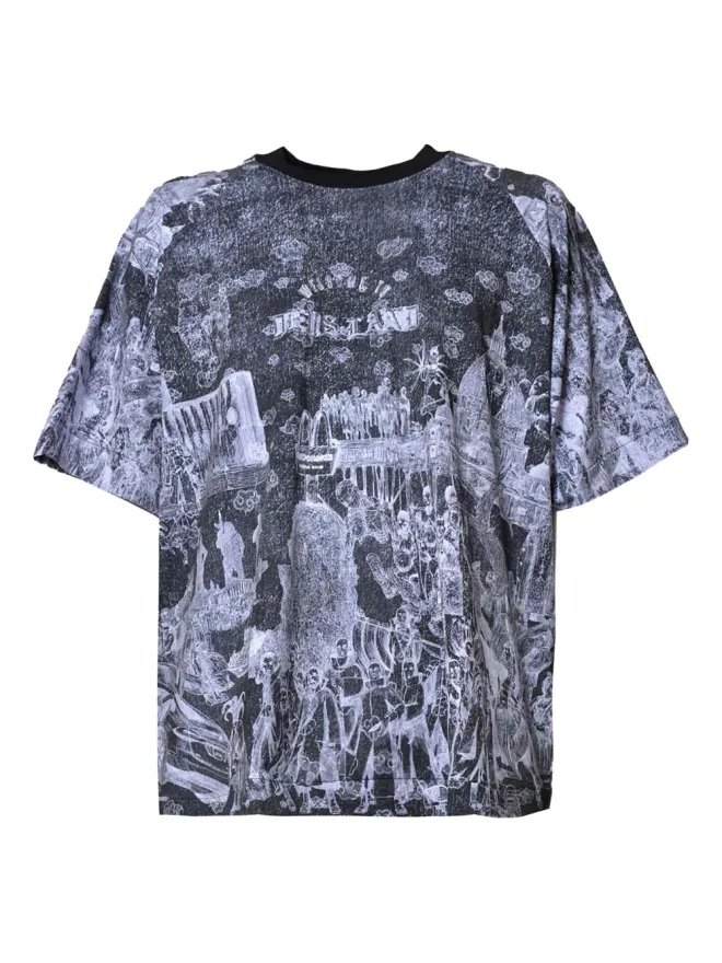 PDF PDF グラフィックプリントTシャツ - ブラックの商品画像
