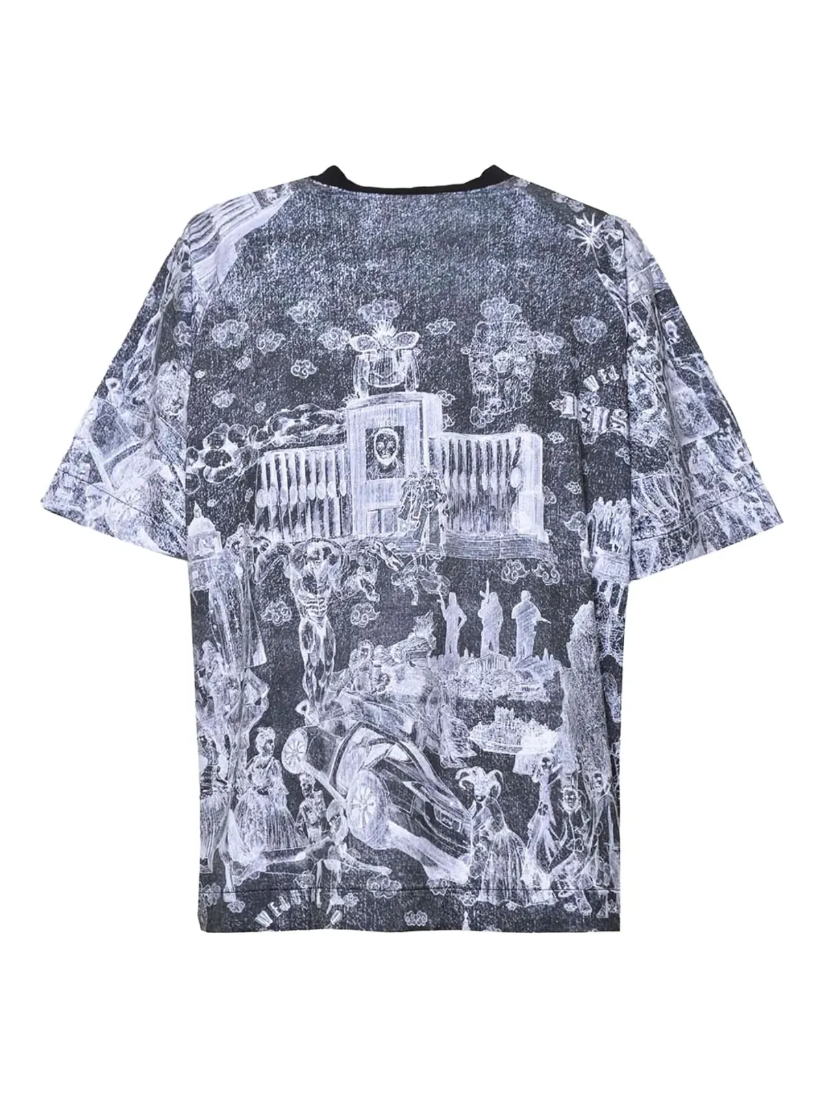 PDF グラフィックプリントTシャツ - ブラック - 画像2
