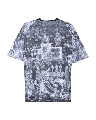 PDF グラフィックプリントTシャツ - ブラック - サムネイル2