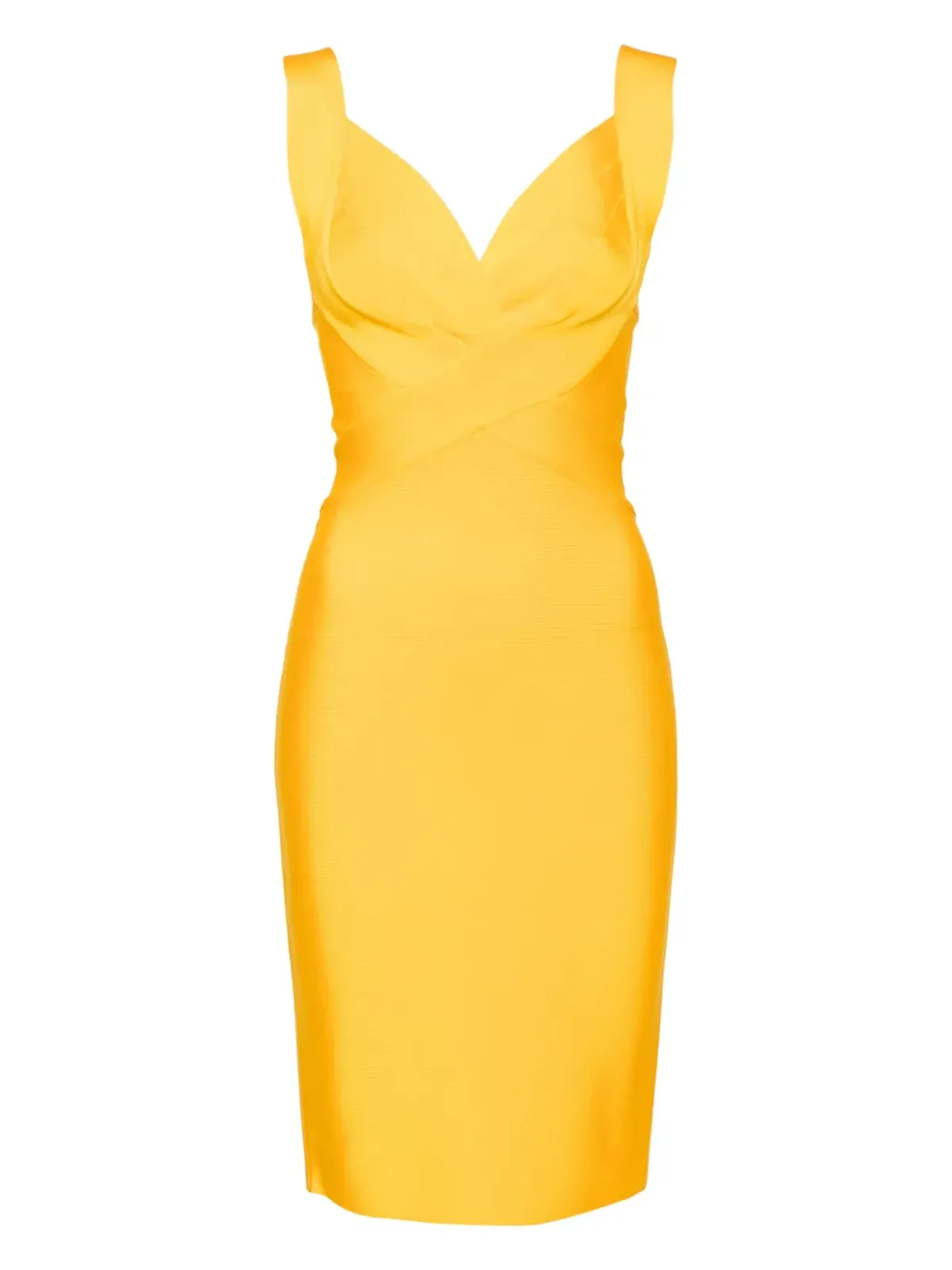 Herve L. Leroux Vネック バンデージ ペンシルドレス - 画像1
