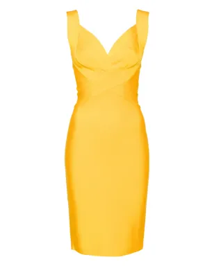 Herve L. Leroux Vネック バンデージ ペンシルドレス - サムネイル1