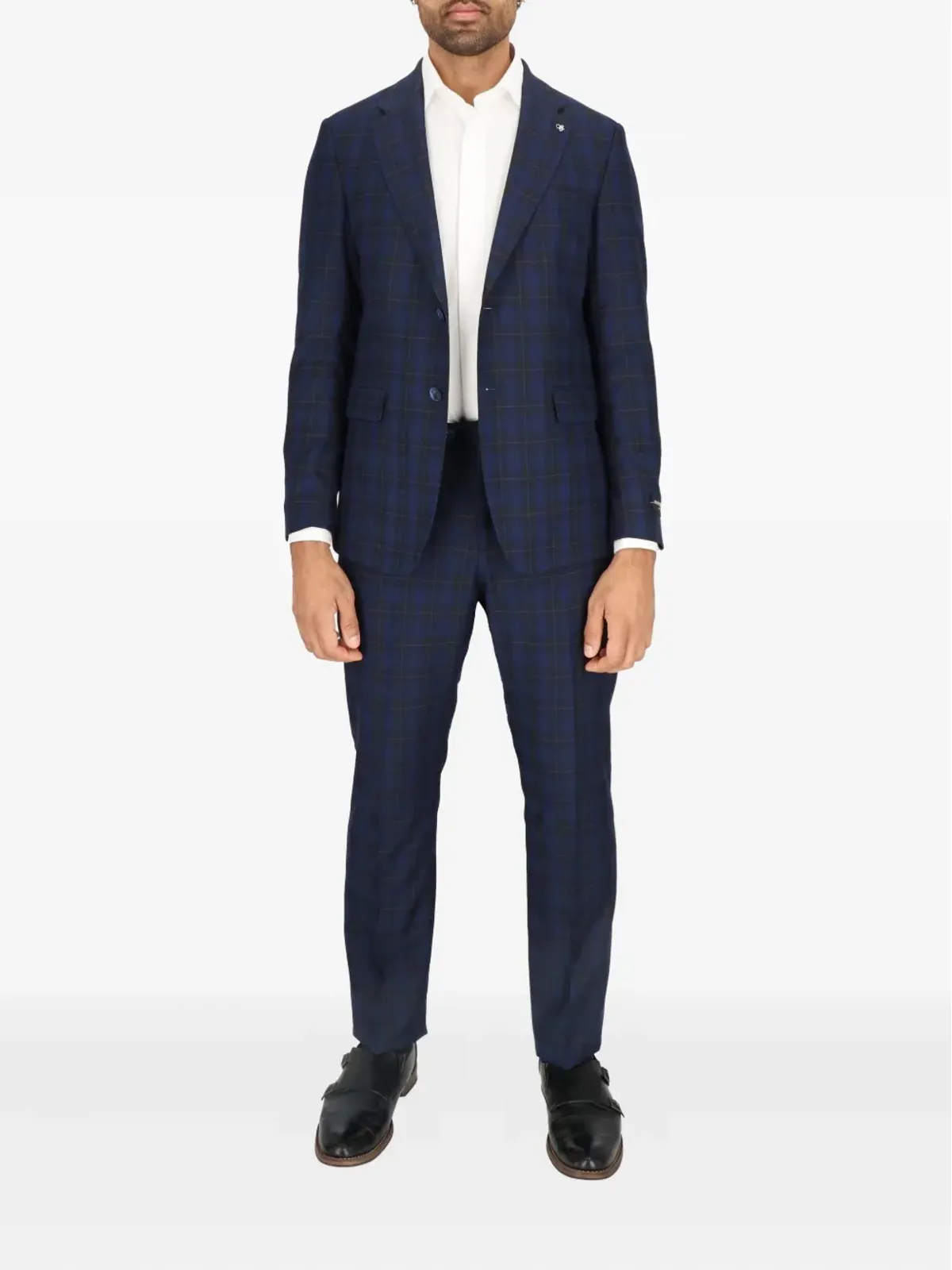 Scotch & Soda チェック柄ボタン留めスーツ - 画像2