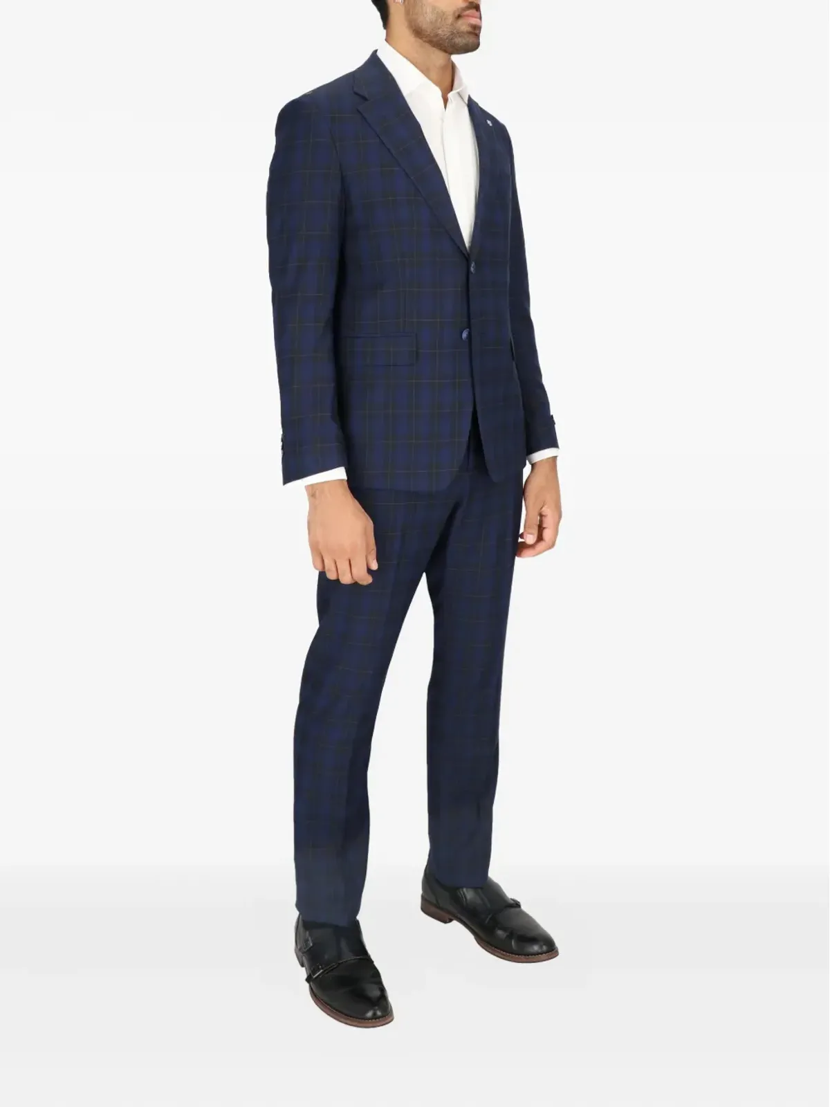 Scotch & Soda チェック柄ボタン留めスーツ - 画像3