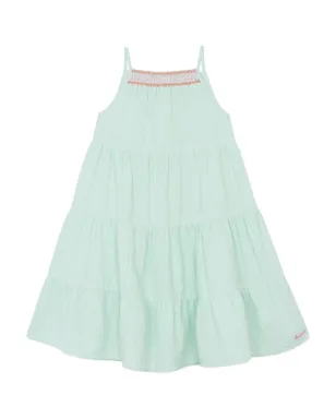 Bonton ティアードストライプディテールのドレス - グリーン - サムネイル1