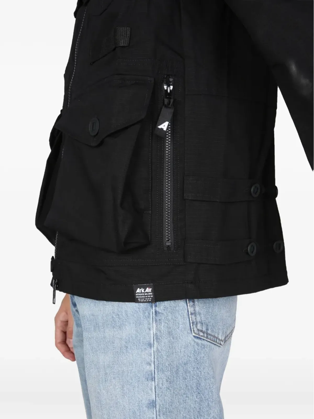 ArkAir zip pocket shirt - Black - 画像4