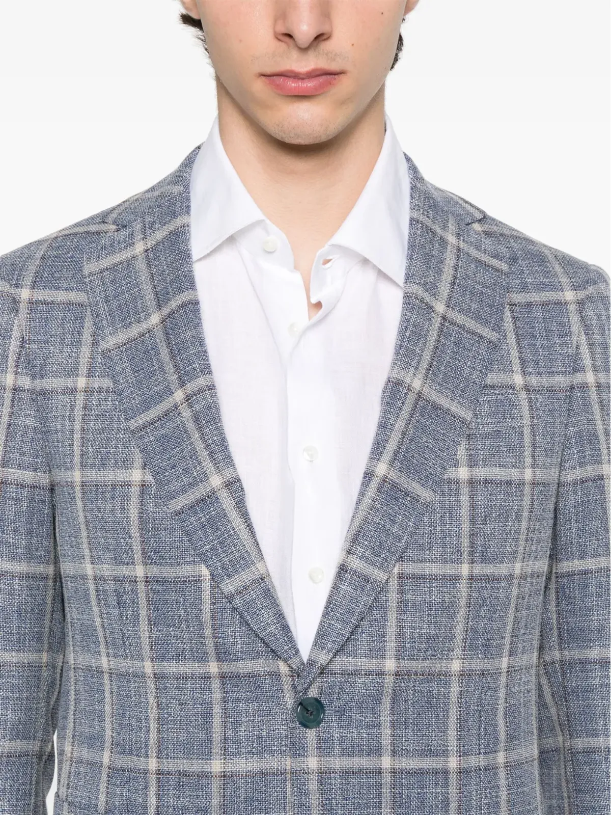 Scabal ウール混紡ブレザー（ブルー） - 画像5