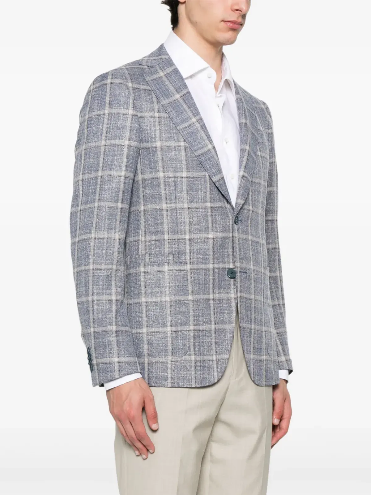 Scabal ウール混紡ブレザー（ブルー） - 画像3