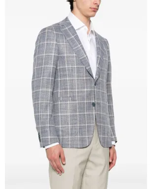 Scabal ウール混紡ブレザー（ブルー） - サムネイル3