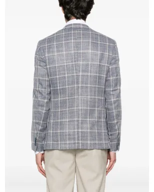 Scabal ウール混紡ブレザー（ブルー） - サムネイル4