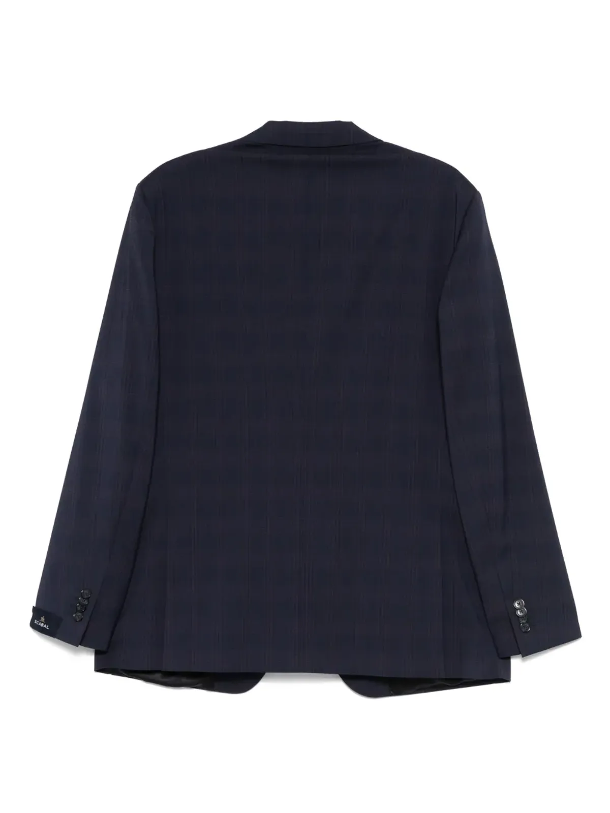 Scabal チェック柄スーツ ブルー - 画像2