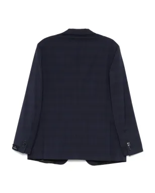 Scabal チェック柄スーツ ブルー - サムネイル2