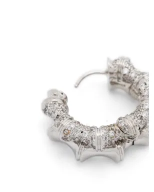 Eddie Borgo ダブルパヴェ バンブー フープピアス - サムネイル3