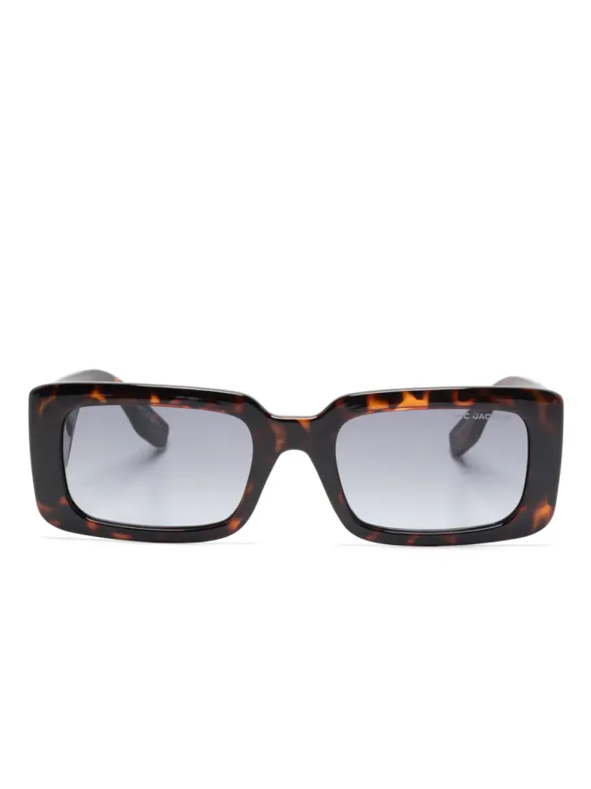 Marc Jacobs Eyewear Marc Jacobs Eyewear レクタングルフレーム サングラス - ブラウンの商品画像