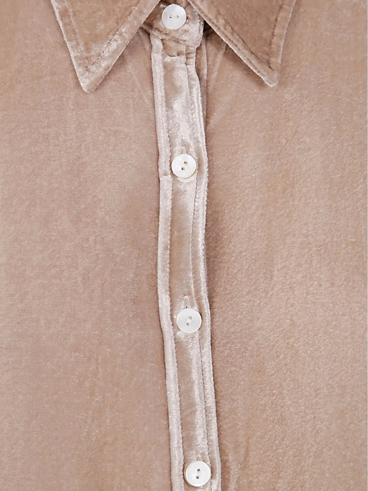 Bianco Levrin ベルベットのボタンダウンシャツ - 画像3