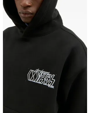 Metalwood Studio ロゴ刺繍フーディー ブラック - サムネイル4