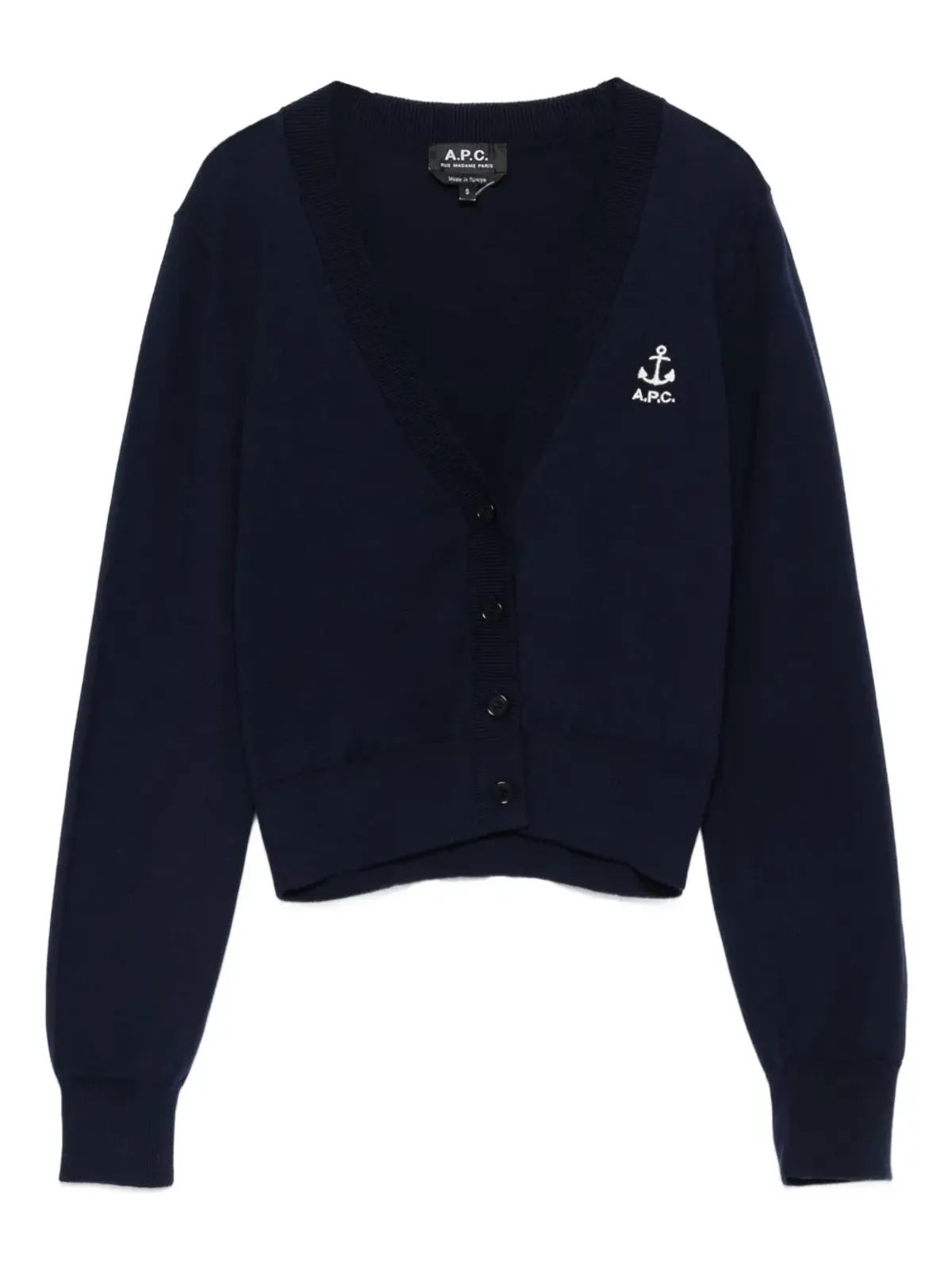 A.P.C. Joséphine anchor-embellished cardigan - Blue - 画像1