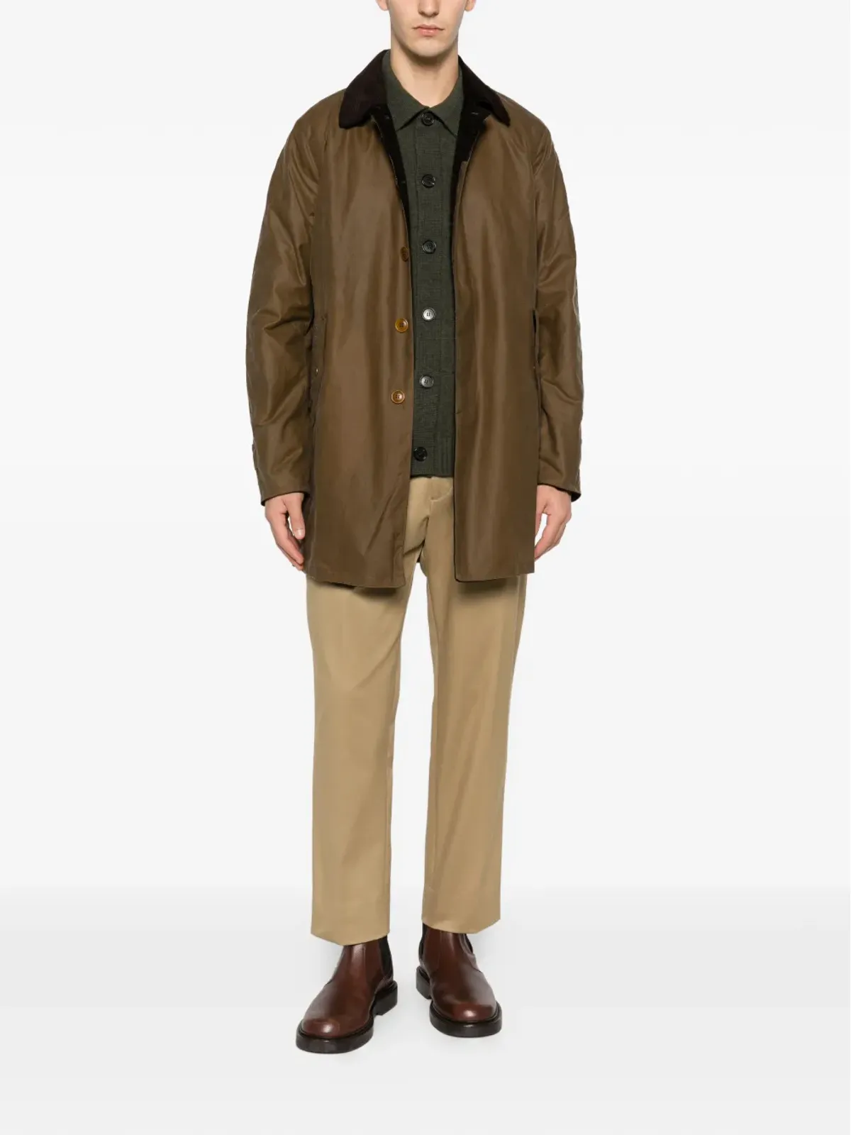 Baracuta コーデュロイ襟付きコート - 画像2