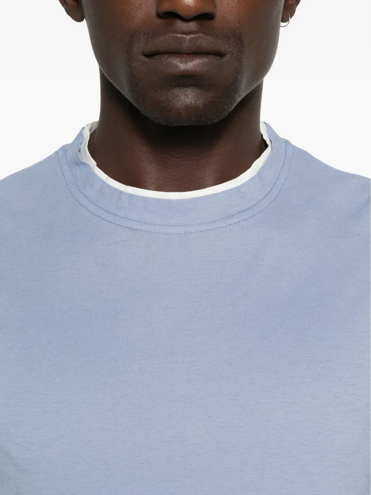 Paolo Pecora ダブルレイヤードコットンTシャツ - 画像4