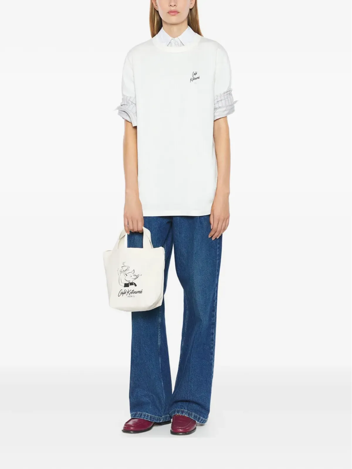 CAFÉ KITSUNÉ Capuccino Tシャツ - Neutrals - 画像3