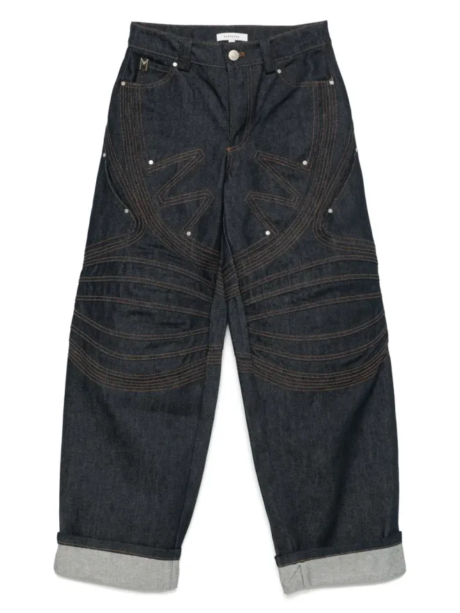 Markgong MARKGONG コットン混紡ワイドジーンズの商品画像