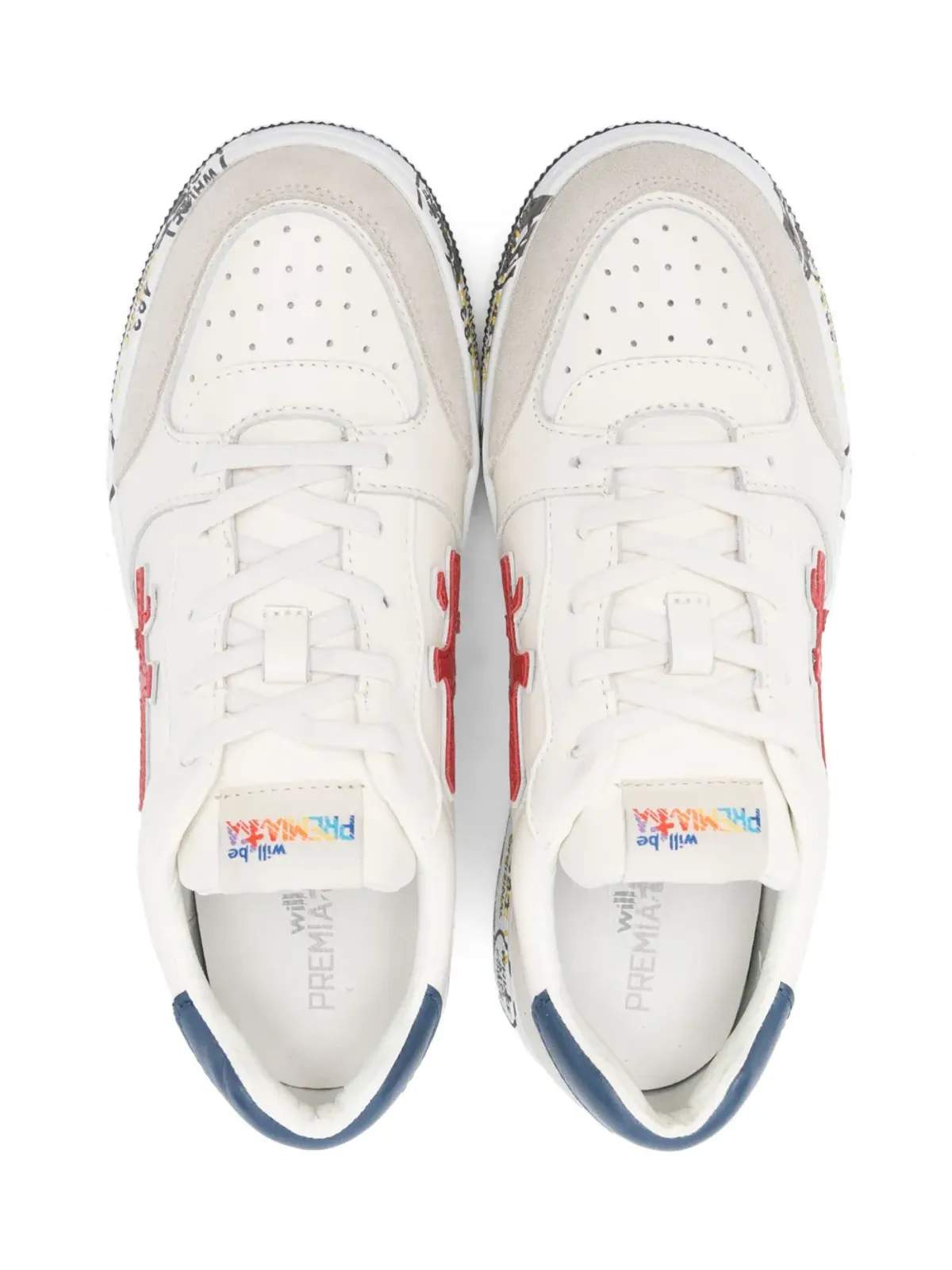 Premiata Kids スエードパネルドスニーカー - 画像3