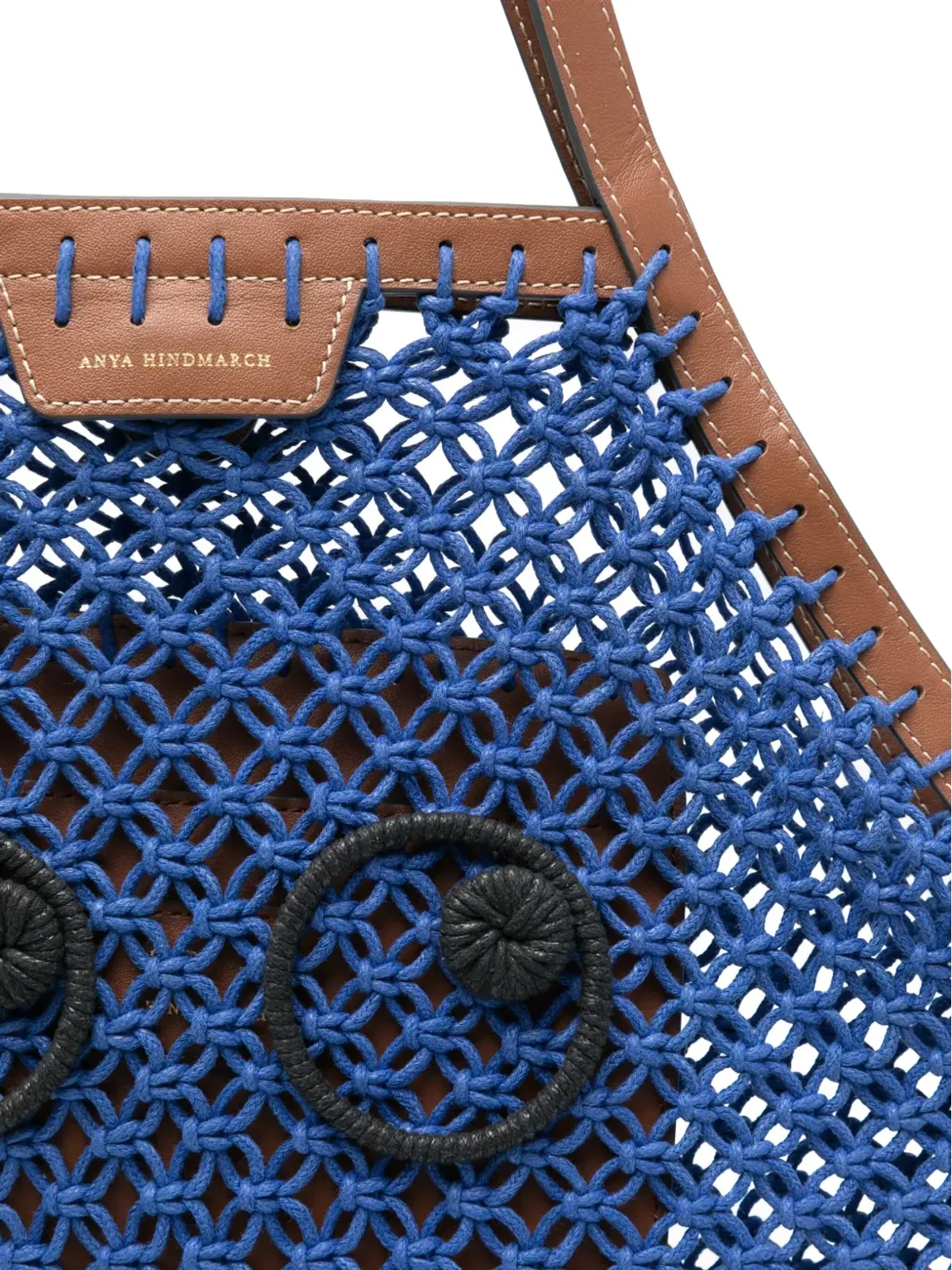Anya Hindmarch フリンジ付きトートバッグ ブルー - 画像4