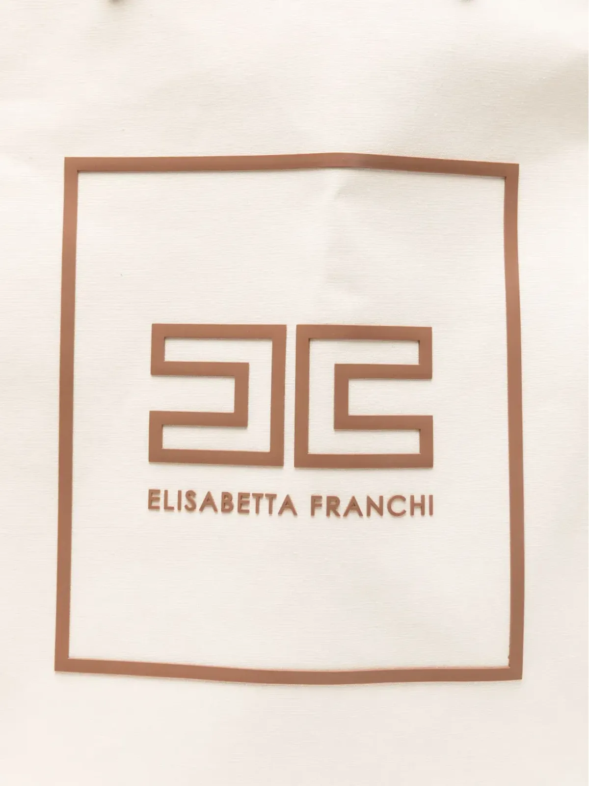 Elisabetta Franchi ロゴプリント コットン トート バッグ - 画像4