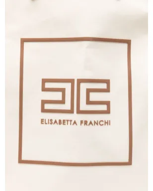 Elisabetta Franchi ロゴプリント コットン トート バッグ - サムネイル4
