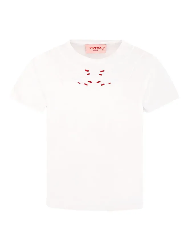 Vivetta Kids Vivetta Kids 刺繍ディテールのTシャツの商品画像